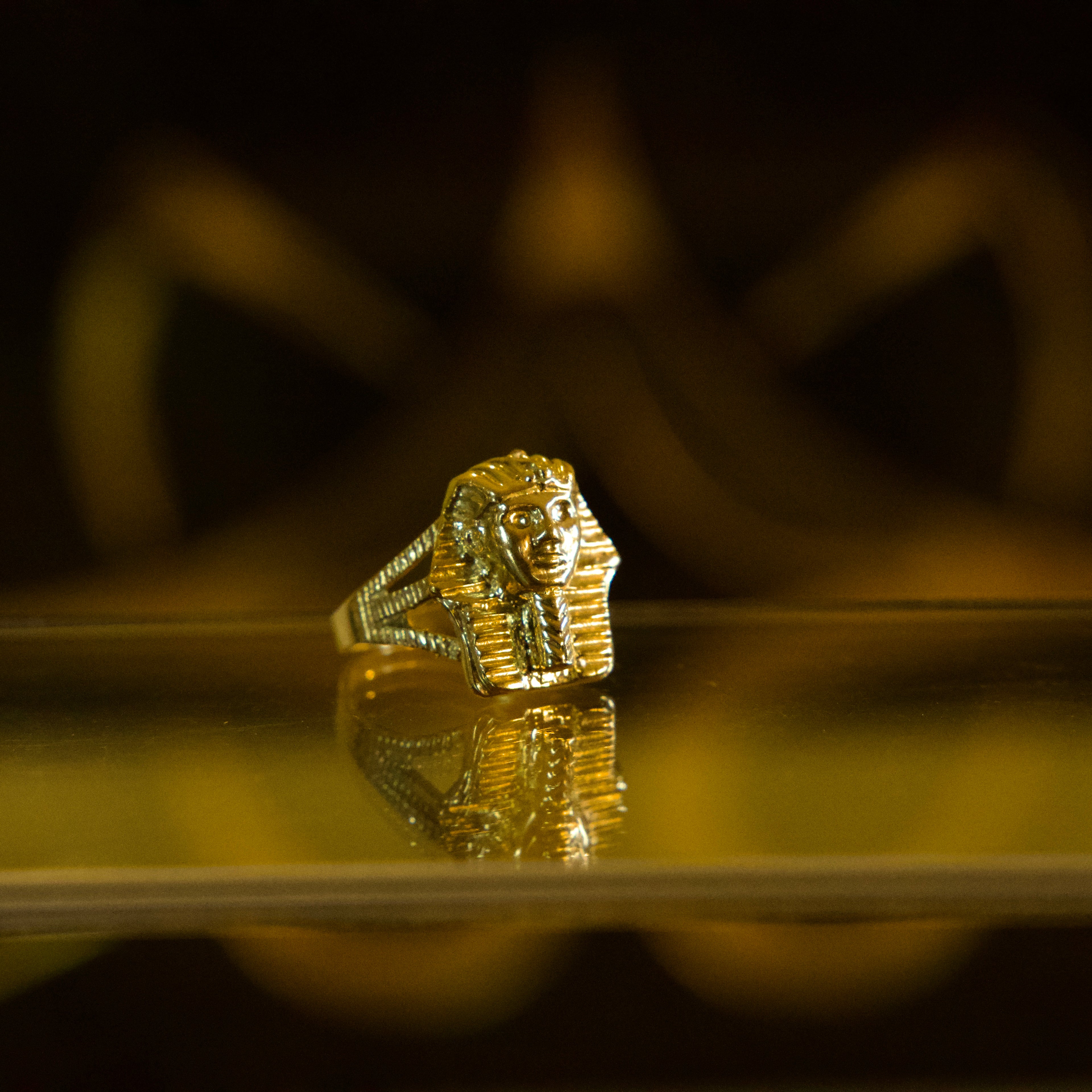 Anillo Faraón Egipcio 10K