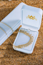 Gargantilla elegante de bolitas 14K