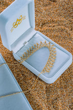 Gargantilla elegante de bolitas 14K