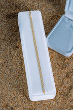 Pulsera Cubana Diamantada 10K