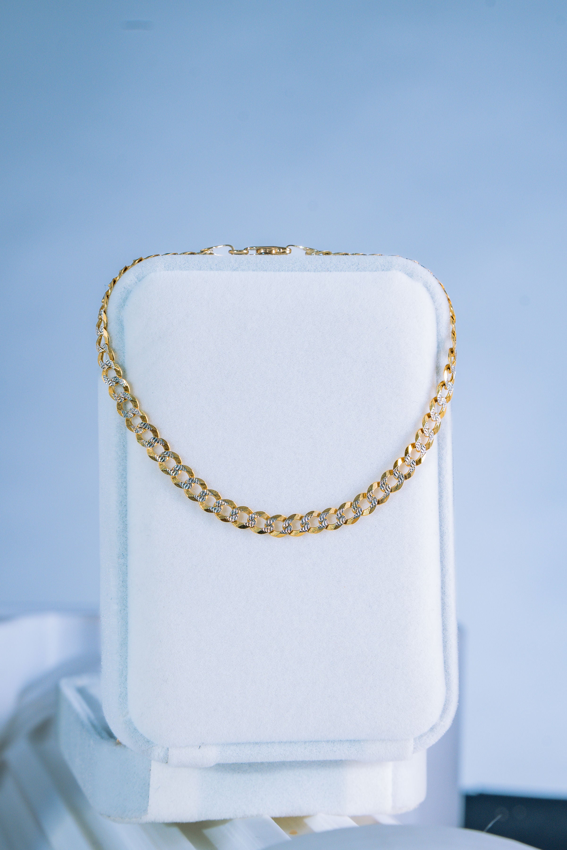 Pulsera Cubana Diamantada 10K
