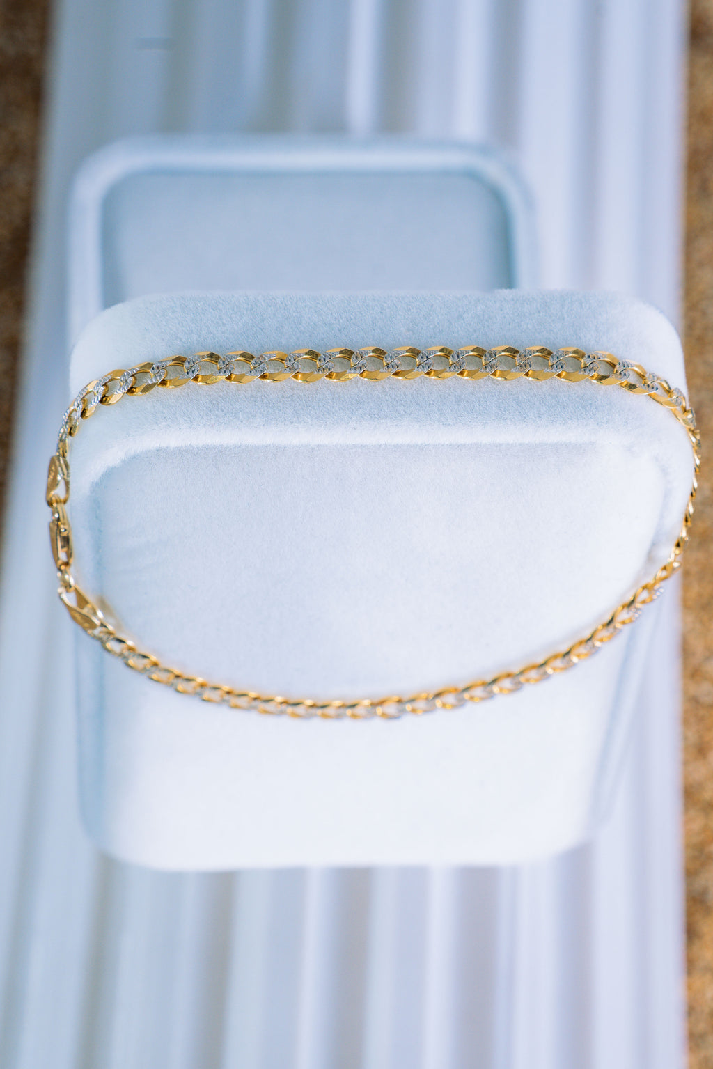 Pulsera Cubana Diamantada 10K