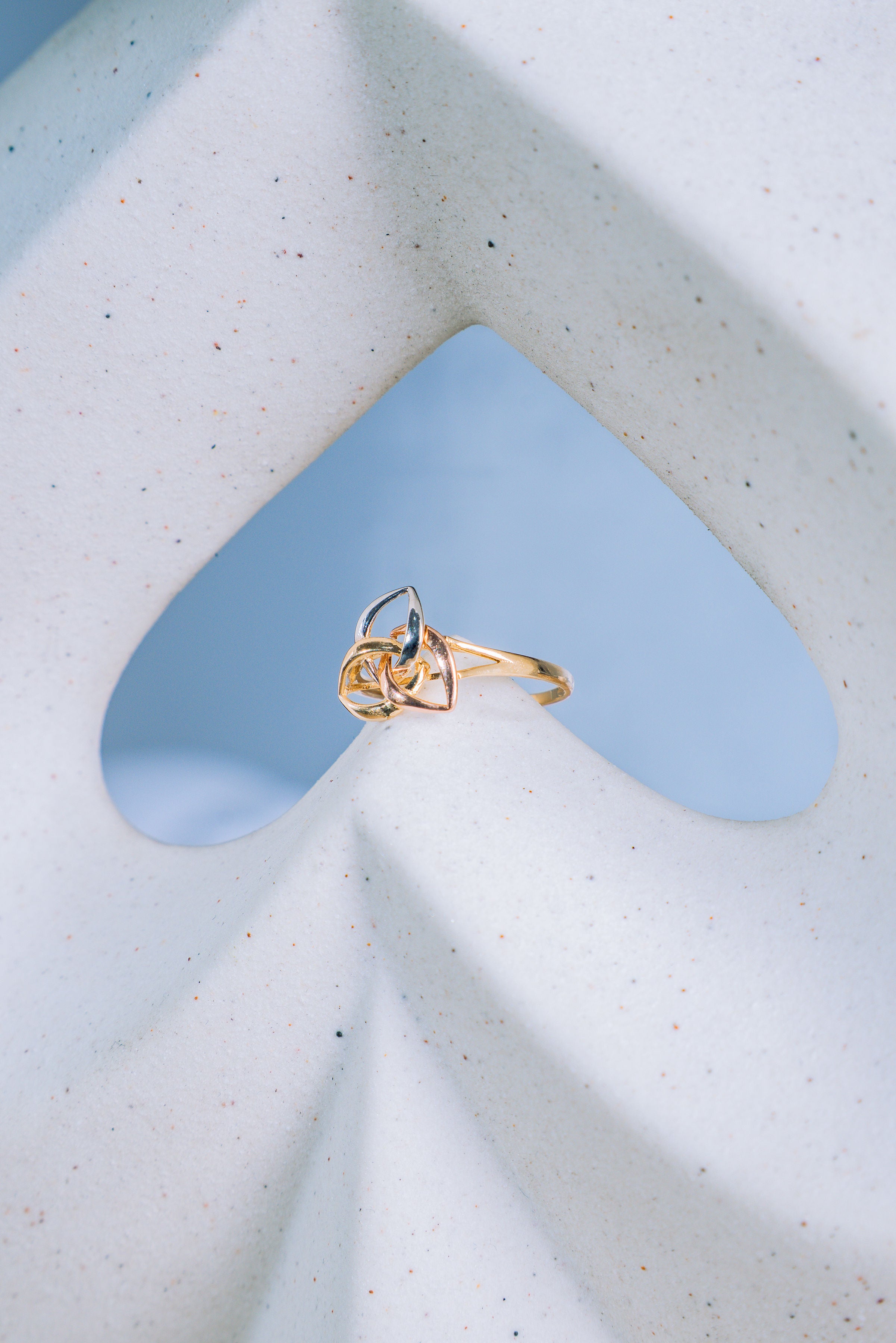 Anillo Triqueta 3 oros 14K