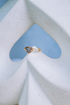 Anillo de 15 años corazón 3 oros 14K