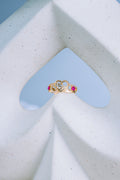 Anillo de 15 años dos corazones 14K