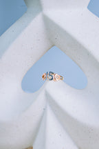 Anillo de 15 años 2 corazones 3 oros 14K
