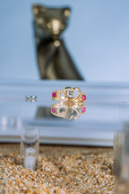 Anillo de 15 años dos corazones 14K
