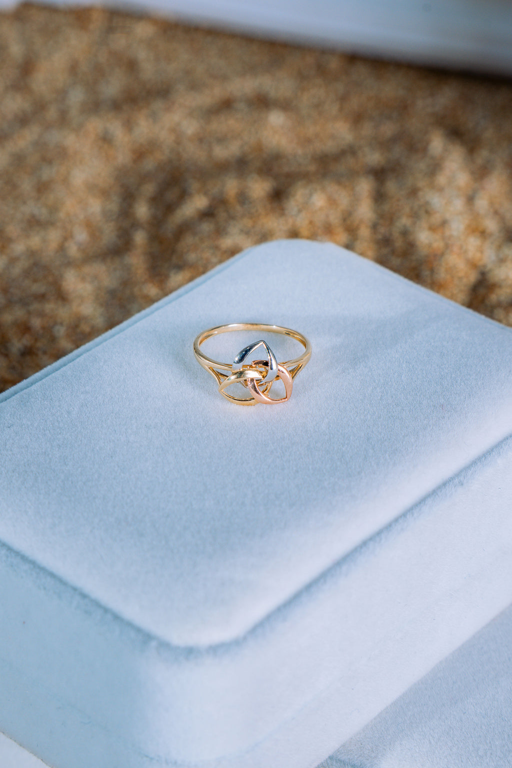 Anillo Triqueta 3 oros 14K