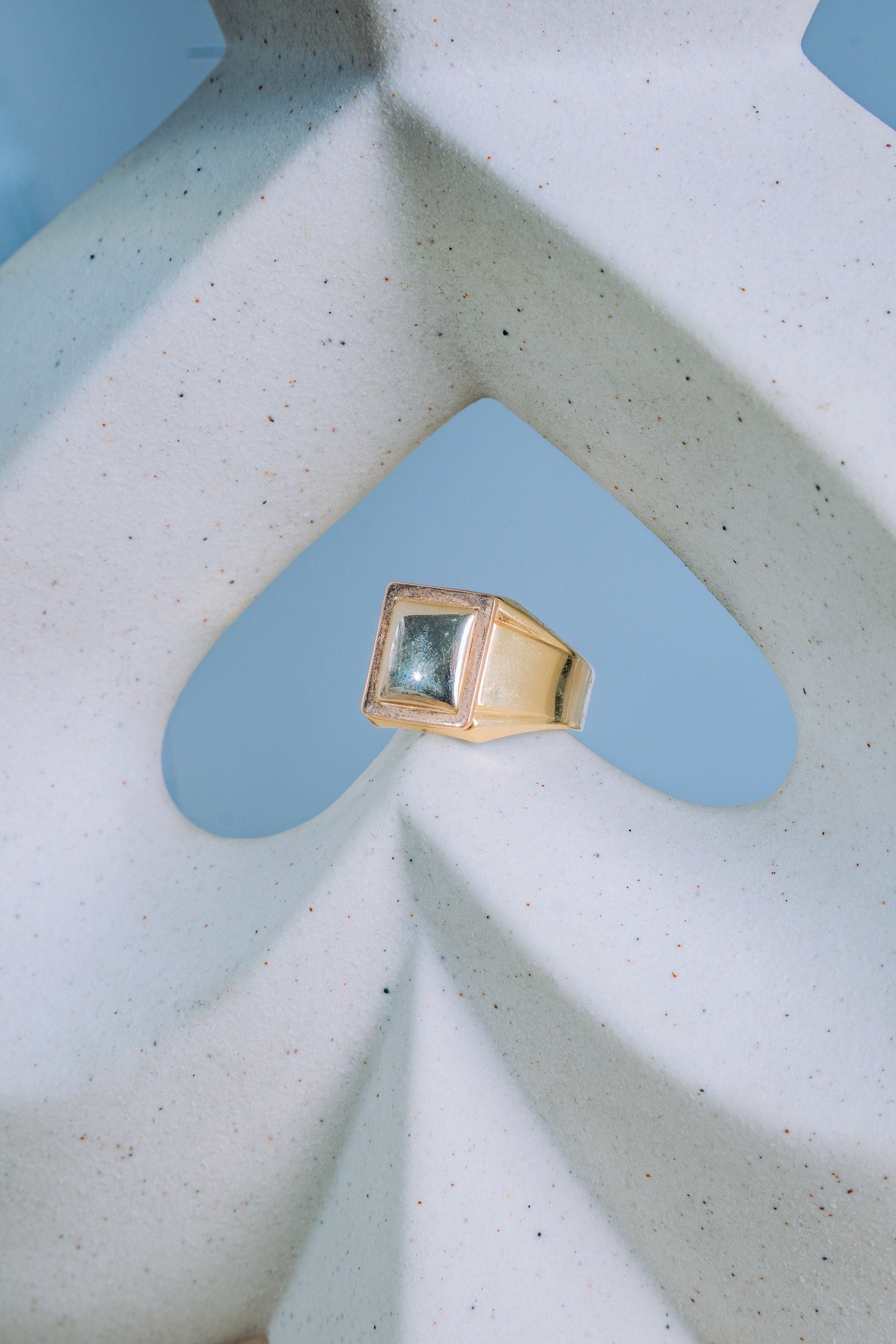 Anillo caballero 3 oros 14K