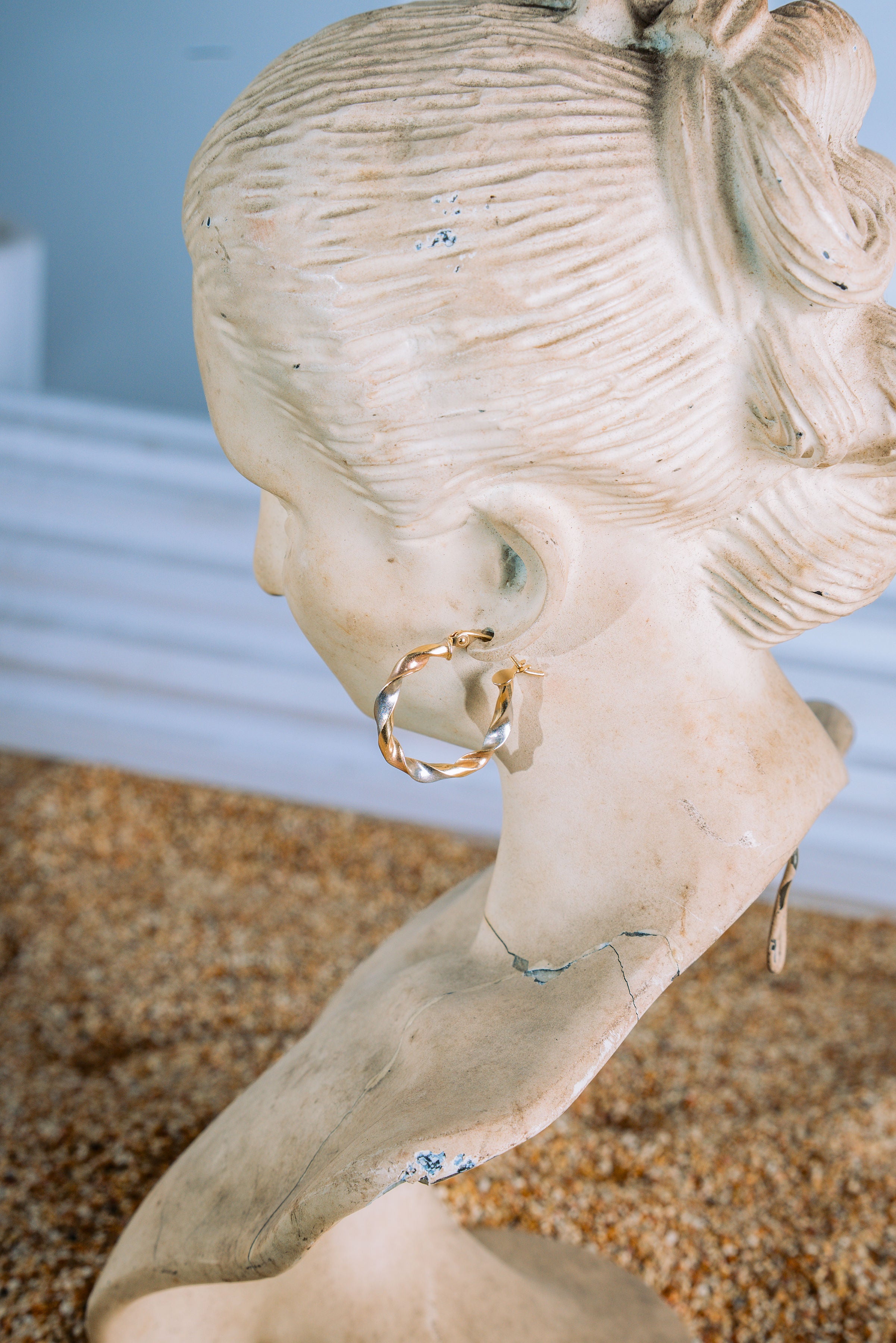 Argollas entorchadas 3 oros 14K