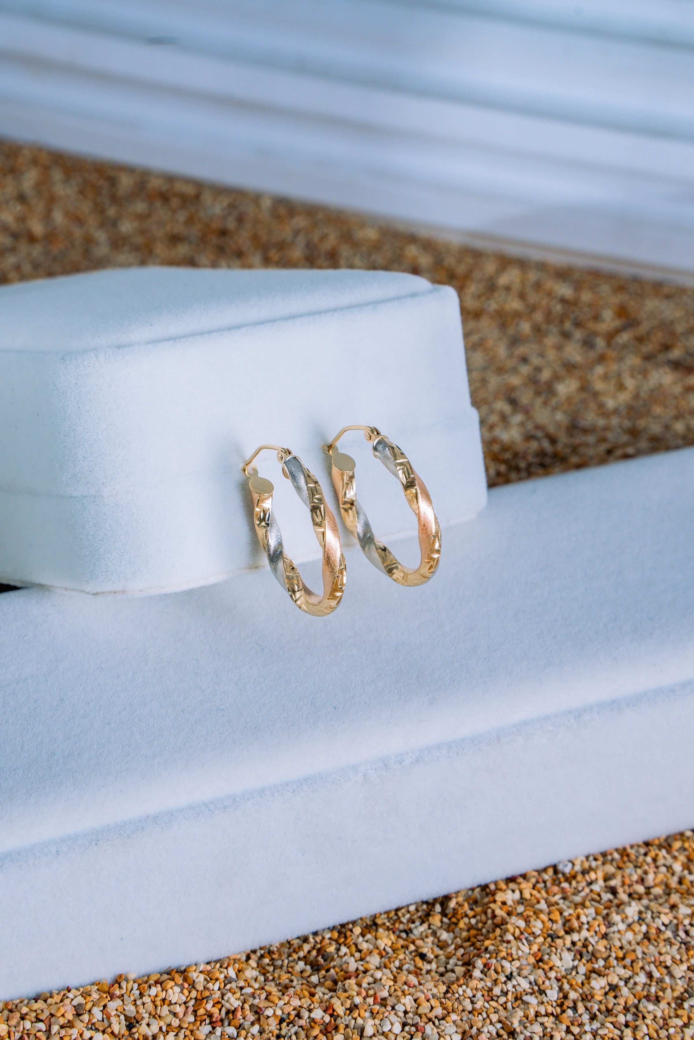 Argollas entorchadas 3 oros 14K