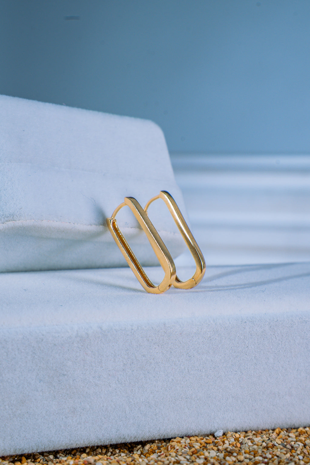 Aretes rectangulares 14K