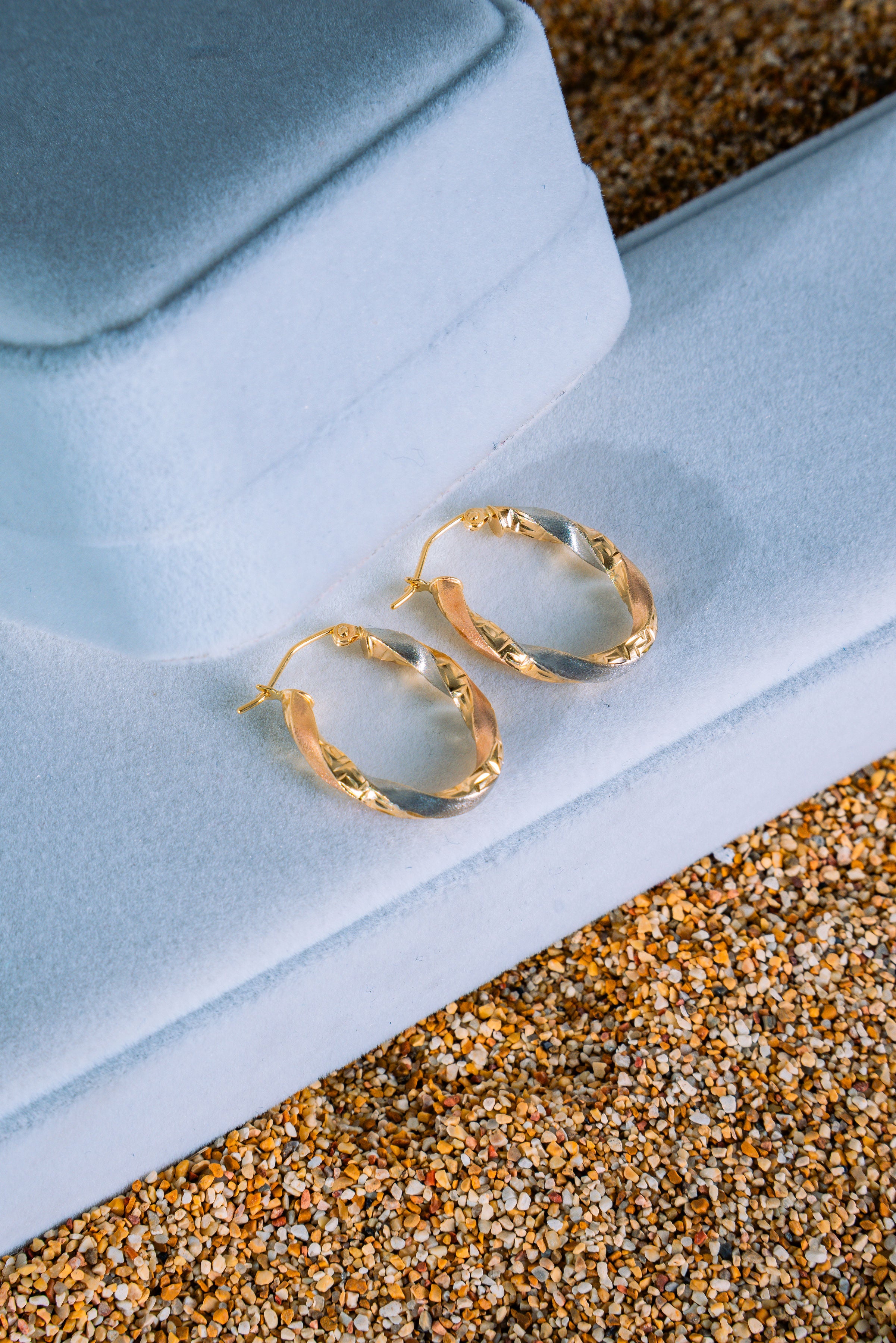 Argollas entorchadas 3 oros 14K