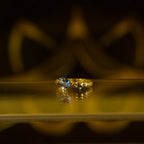 Anillo con Corazón Celeste 10K