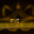 Anillo con Corazón Celeste 10K