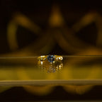 Anillo con Corazón Celeste 10K