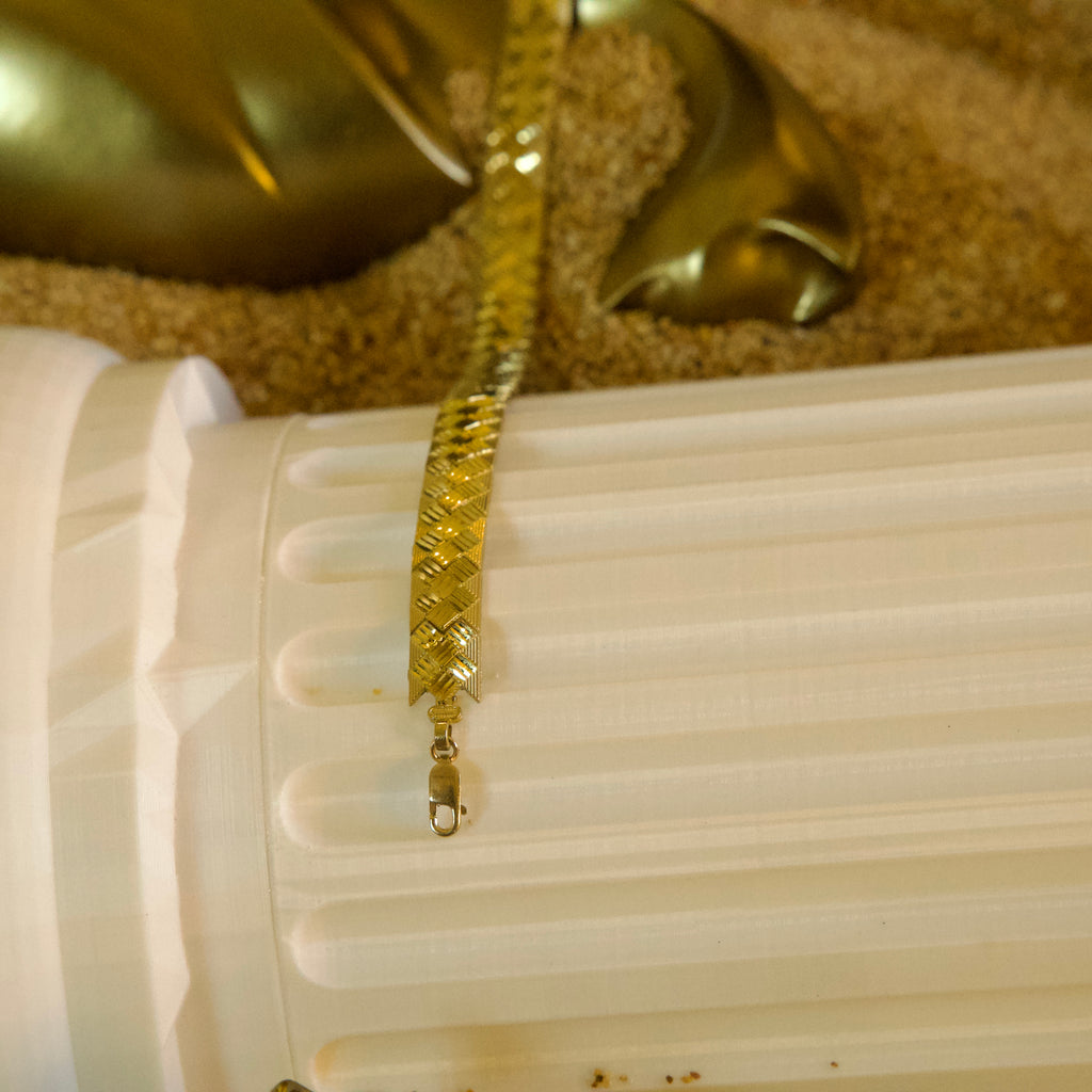 Pulsera plana para dama 10K