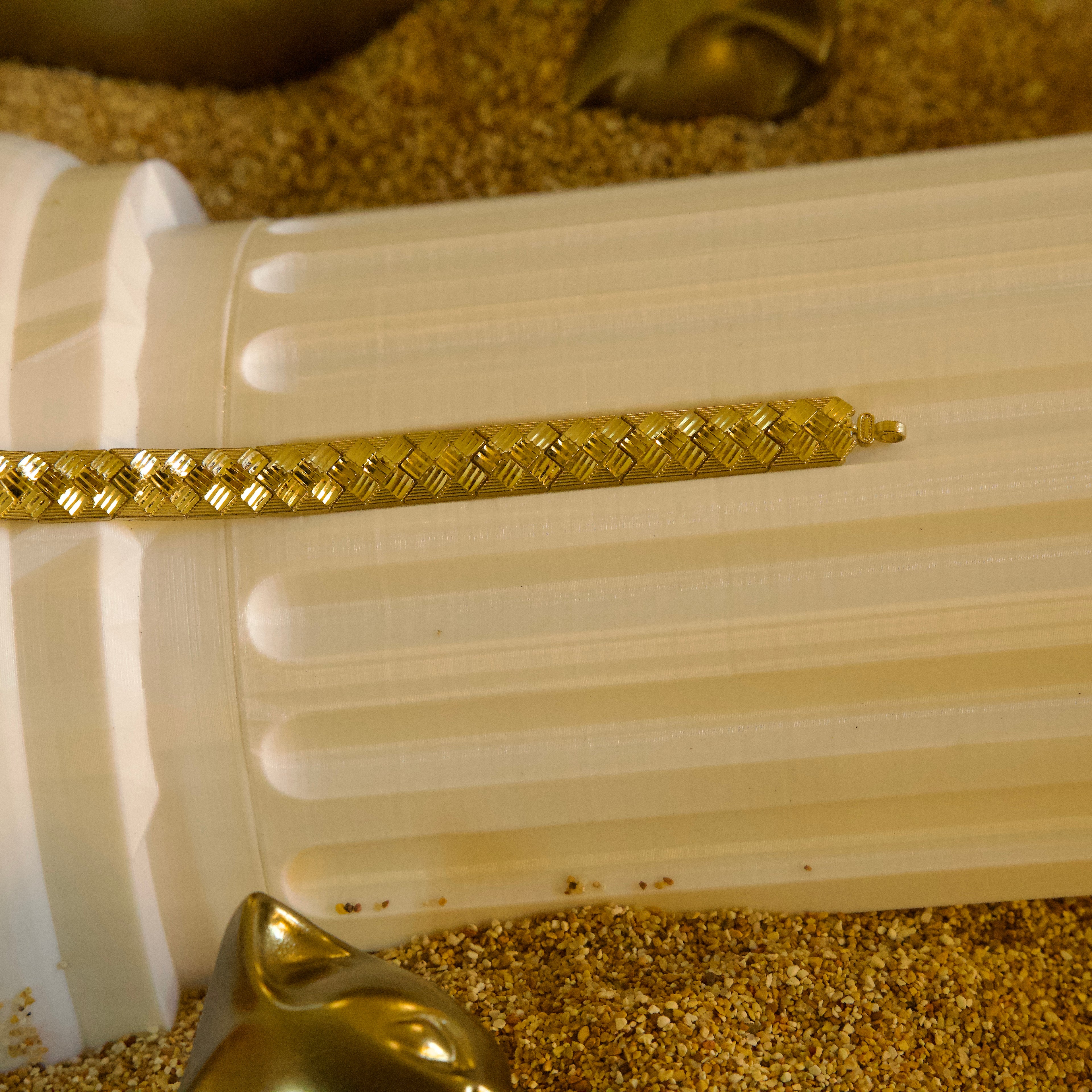 Pulsera plana para dama 10K