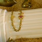 Pulsera de Osito fucsia 10K