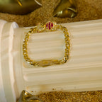 Pulsera de Osito fucsia 10K