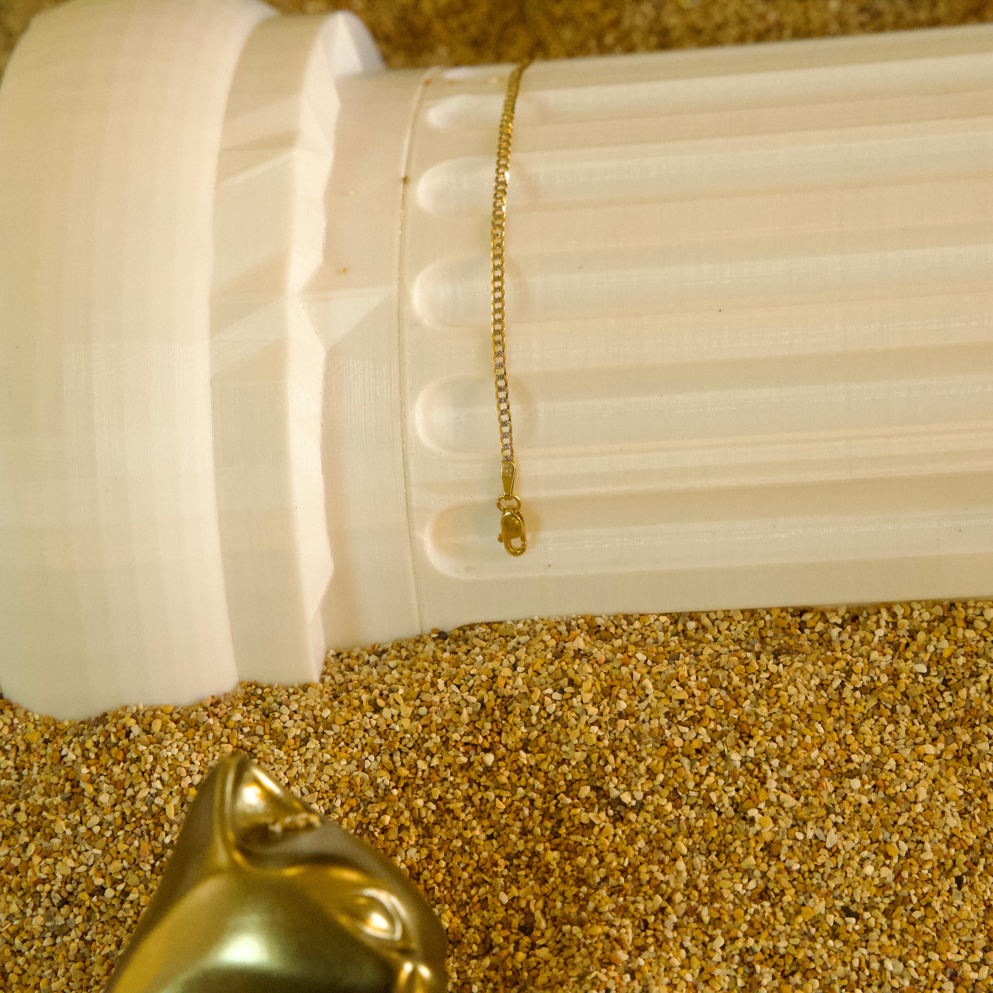 Pulsera cubana diamantada 10K