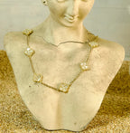 Cadena Van Cleef blanca mediana 10K