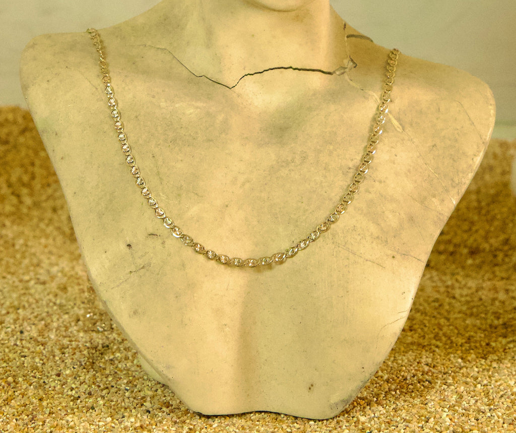 Cadena Corazón de Valentino Tres oros 10K