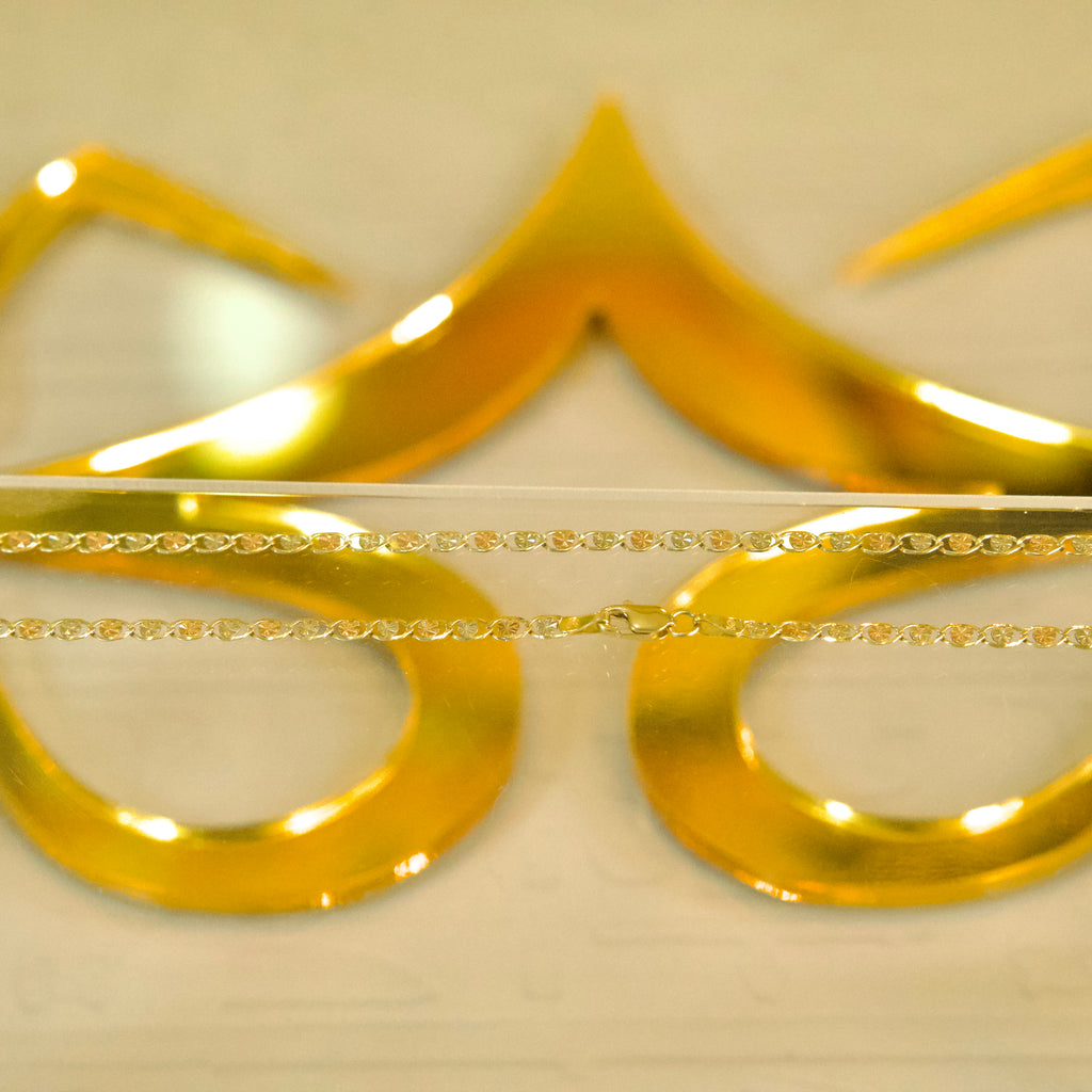 Cadena Corazón de Valentino Tres oros 10K