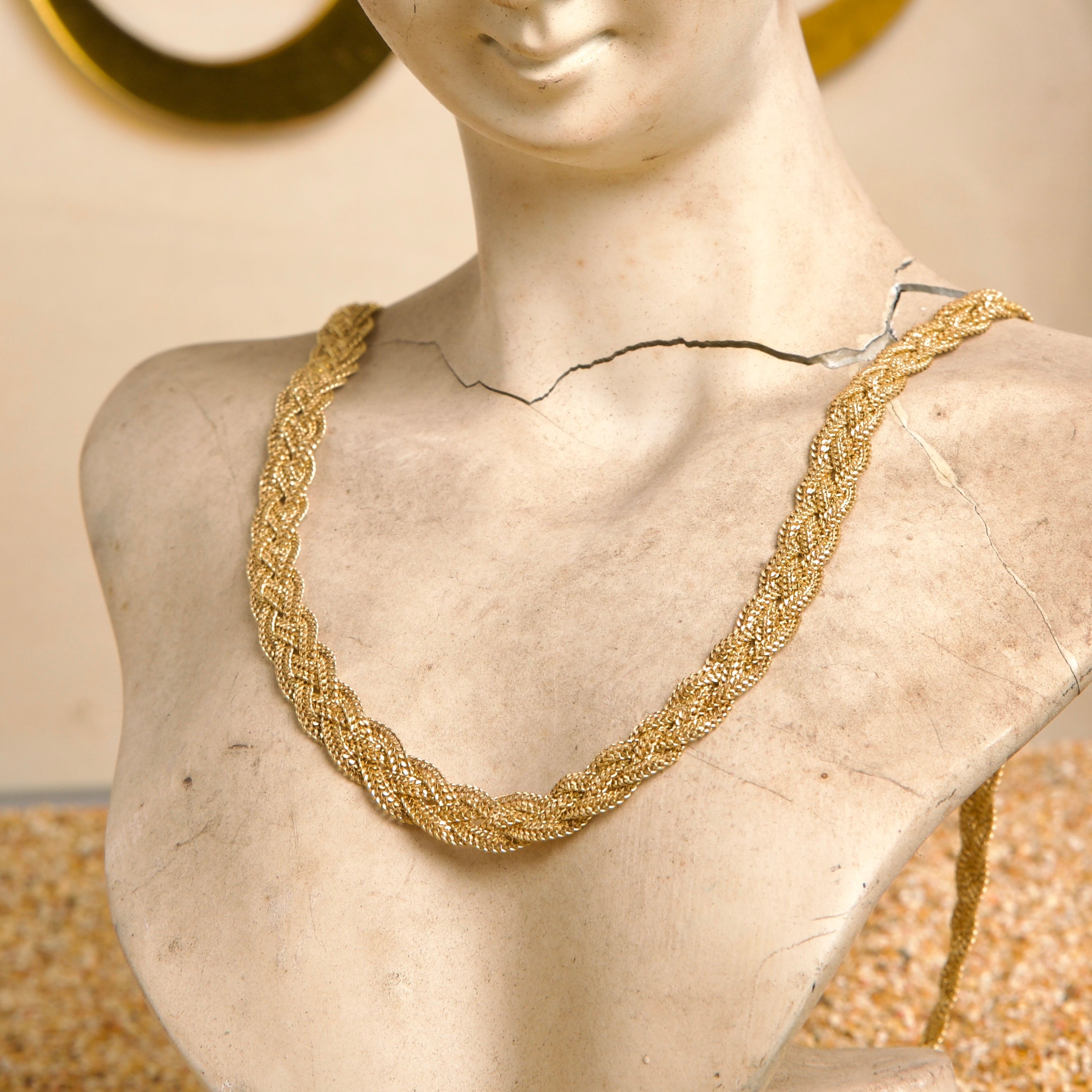 Cadena Trenzada Tejida 10K