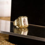 Anillo 2 oros Virgen de Guadalupe 10K