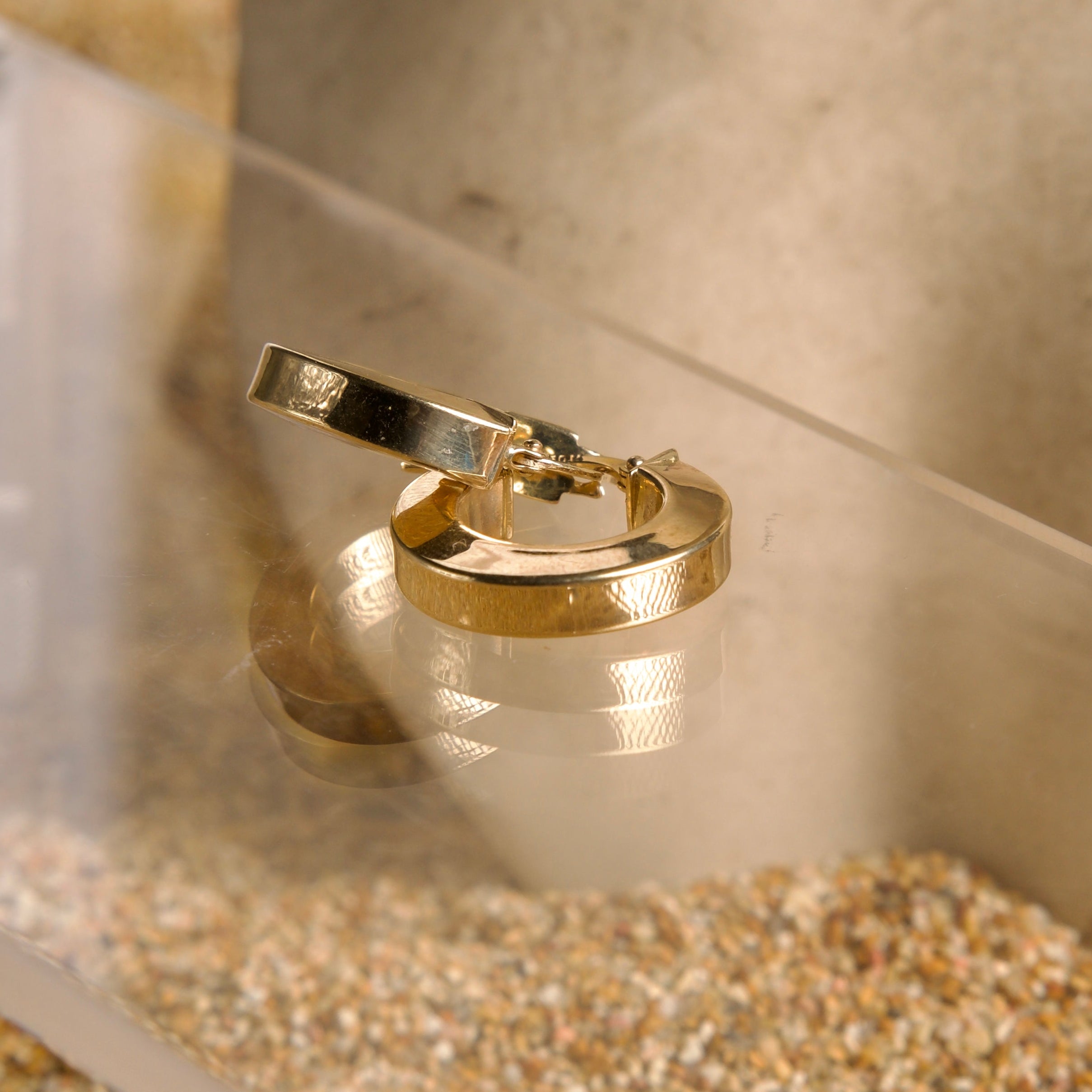 Aretes de Aro grueso 10K