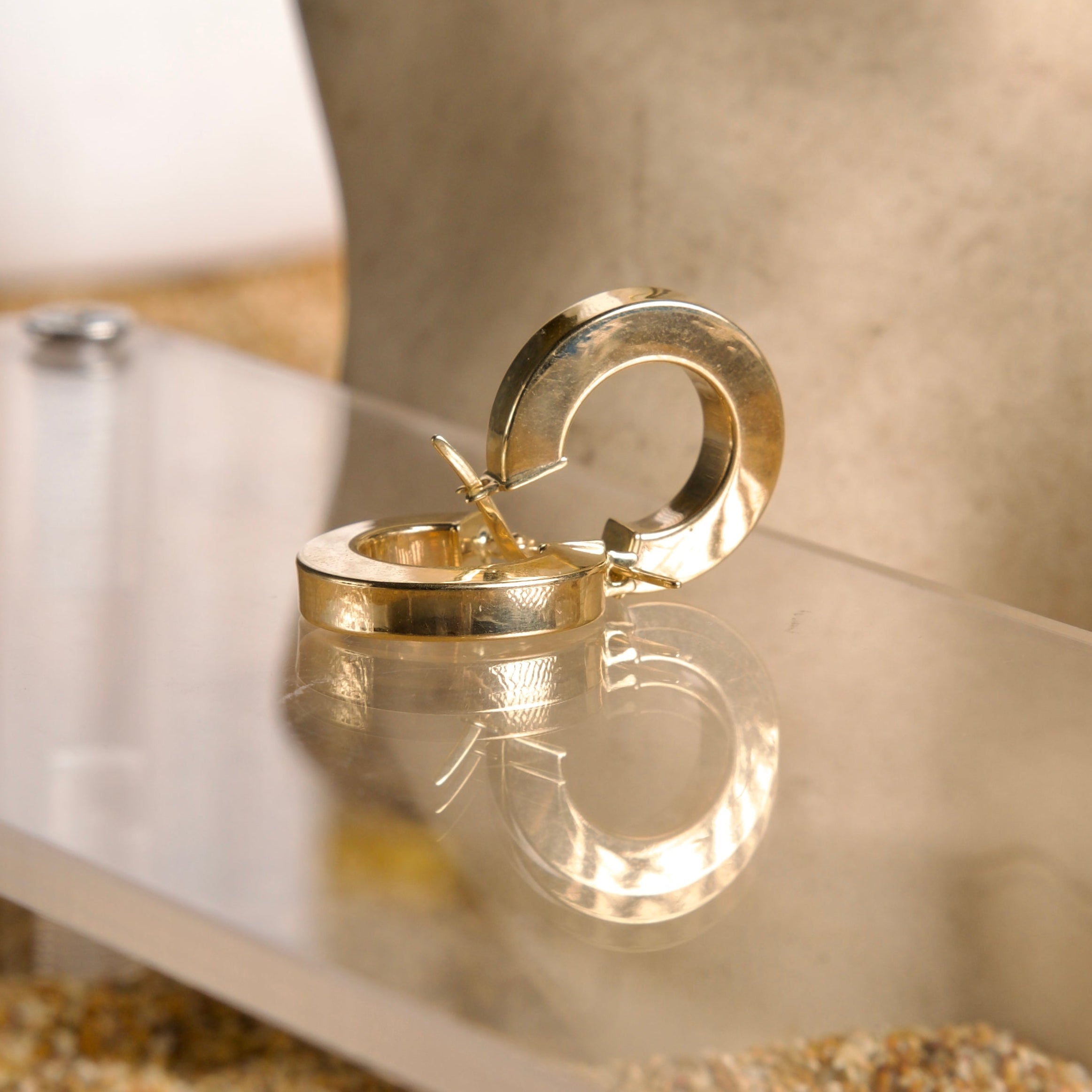 Aretes de Aro grueso 10K