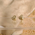 Aretes de Corazón dorados 10K