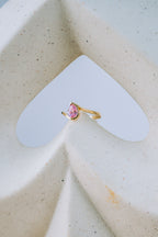 Anillo gota rosada 10K