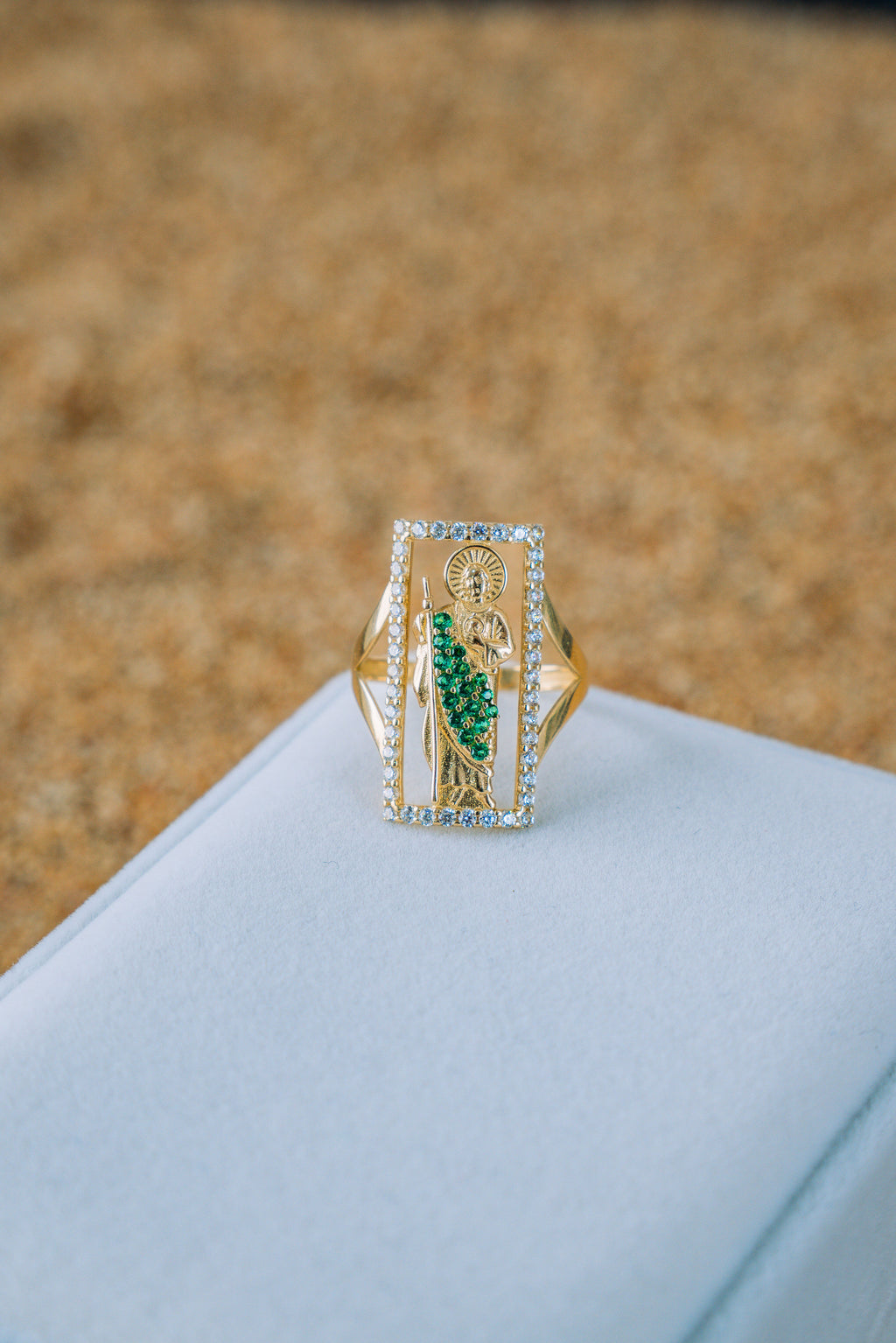 Anillo rectangular de San Judas 10K