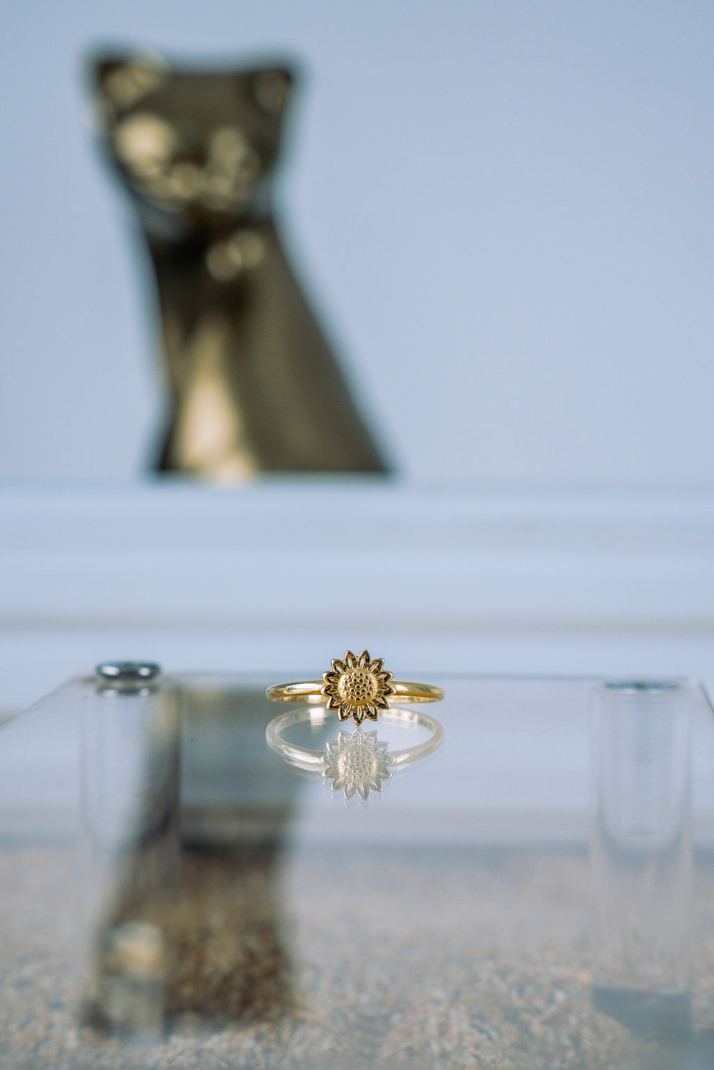 Anillo girasol 10K