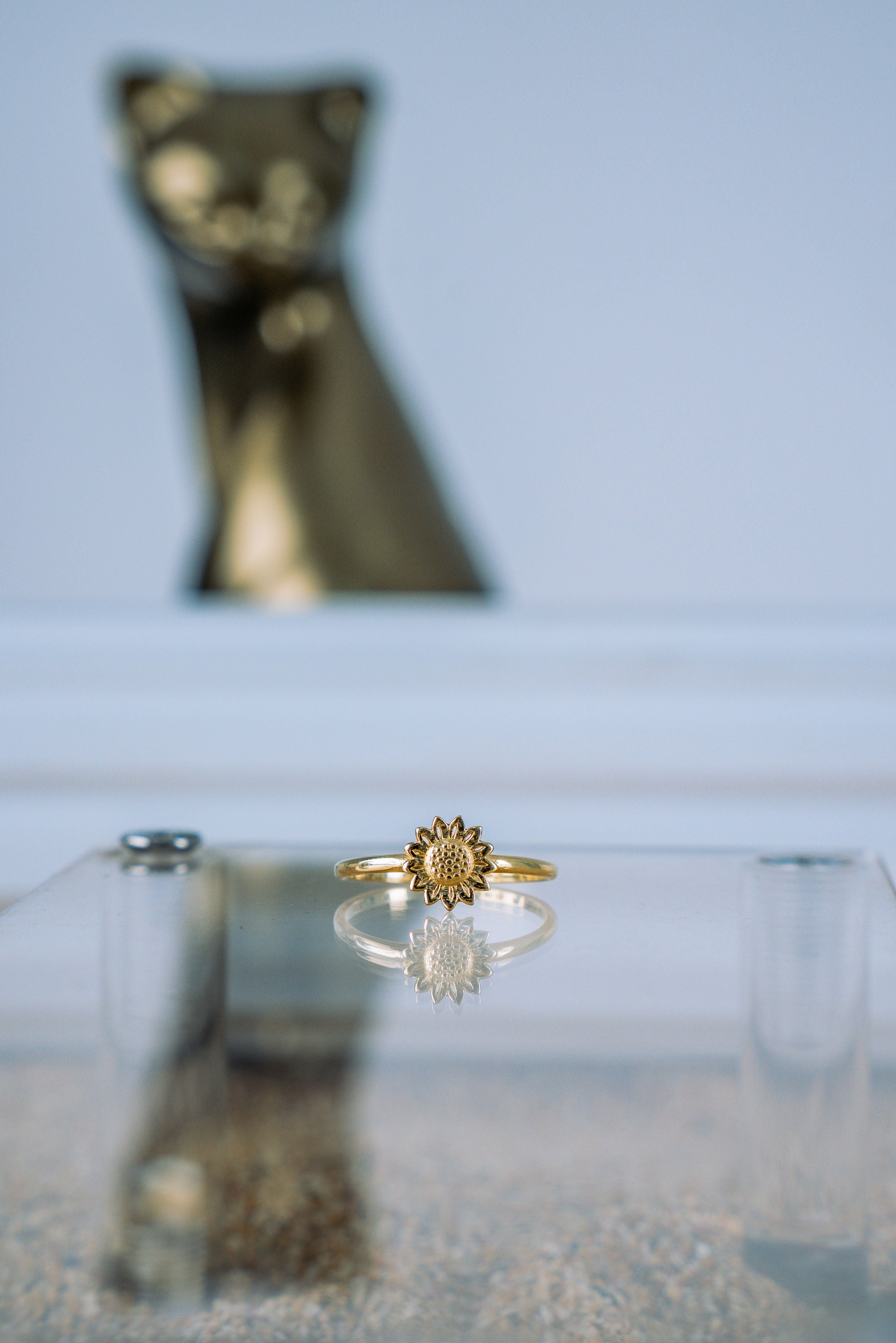 Anillo girasol 10K