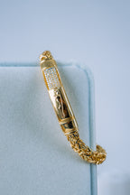 Esclava bizantina placa con puma 14K