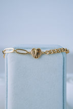 Pulsera vacía con corazón 10K