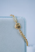 Pulsera vacía con corazón 10K