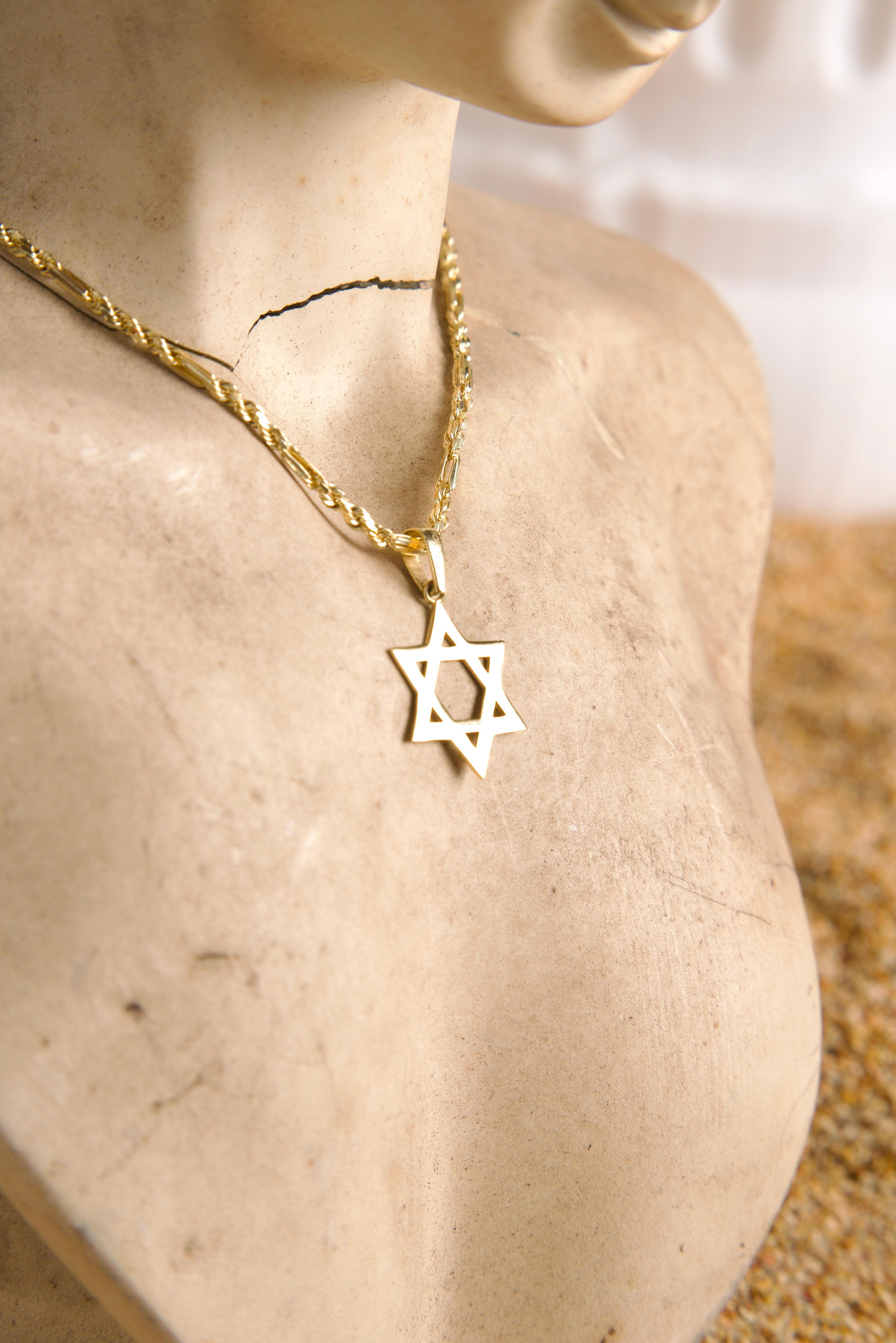 Dije estrella de David 10K