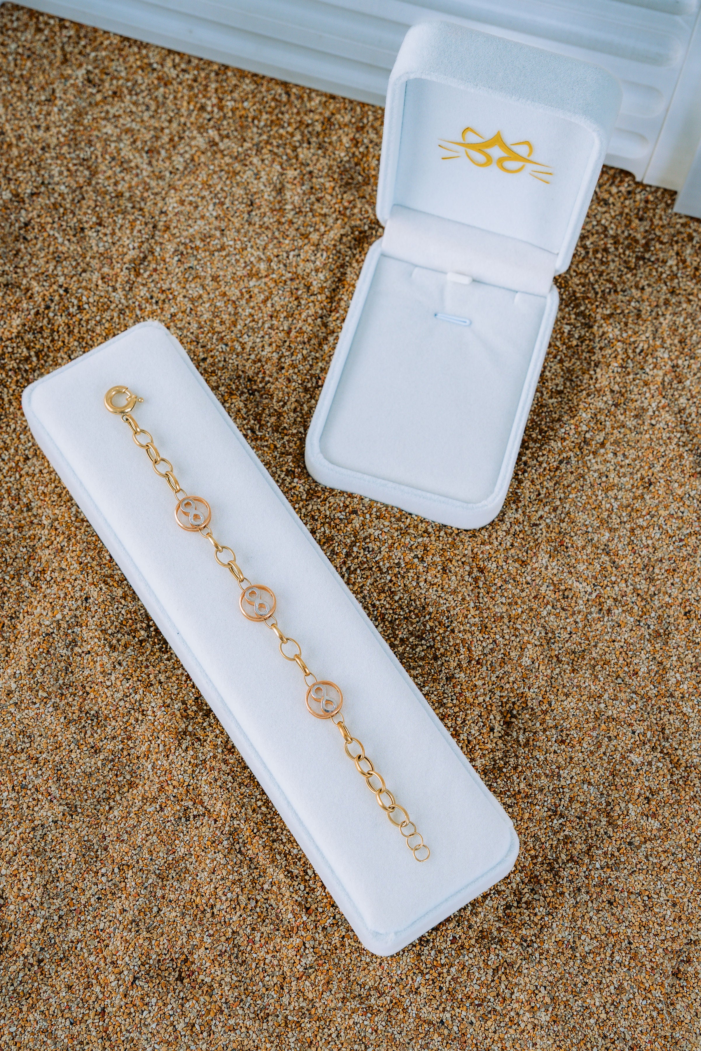 Pulsera 3 oros infinitos 10K