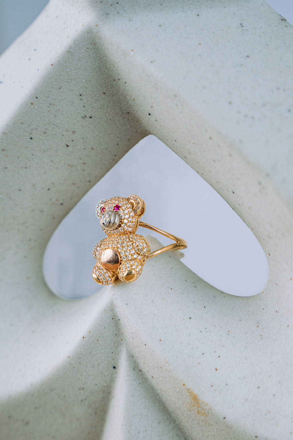Anillo de oso grande 14K