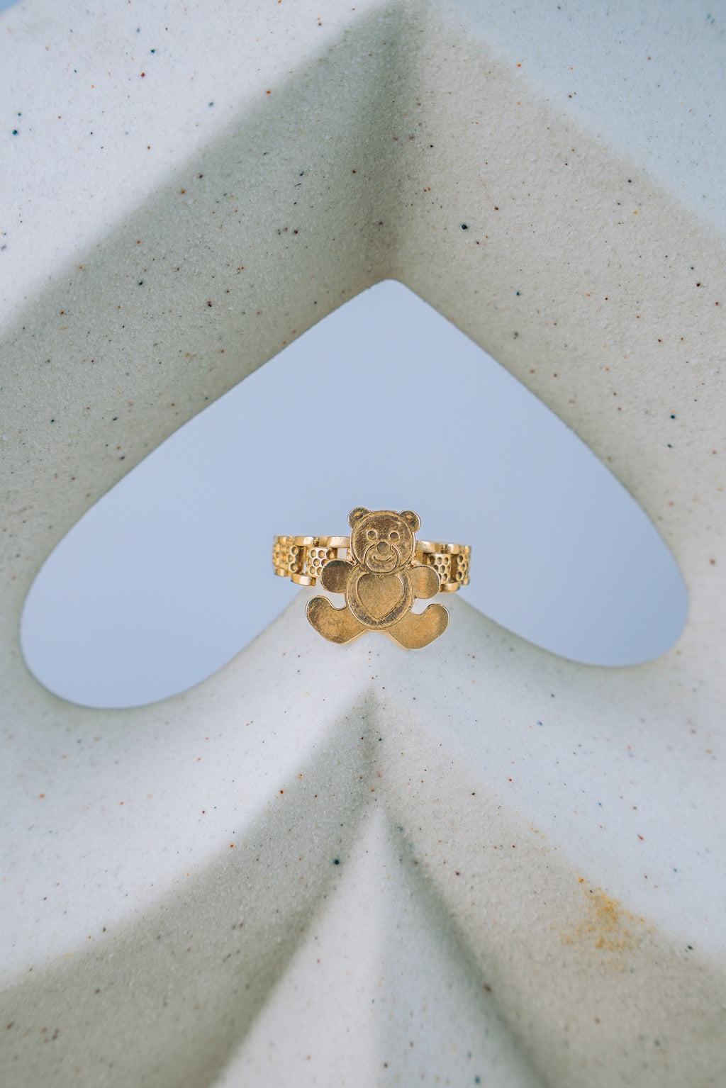 Anillo de oso plano 10K