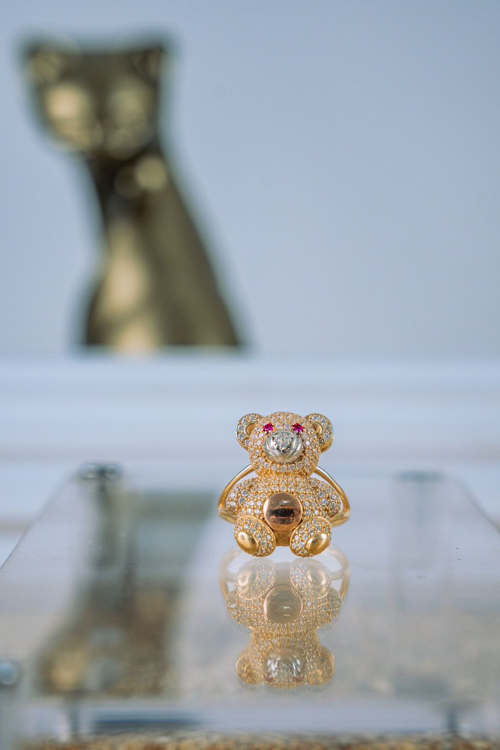 Anillo de oso grande 14K