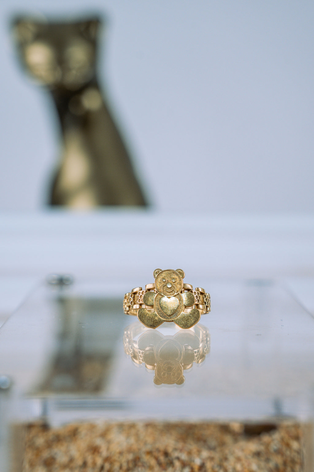 Anillo de oso plano 10K