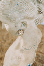Aretes circulares con inicial K 10K