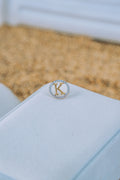 Aretes circulares con inicial K 10K