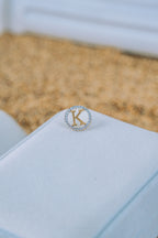 Aretes circulares con inicial K 10K