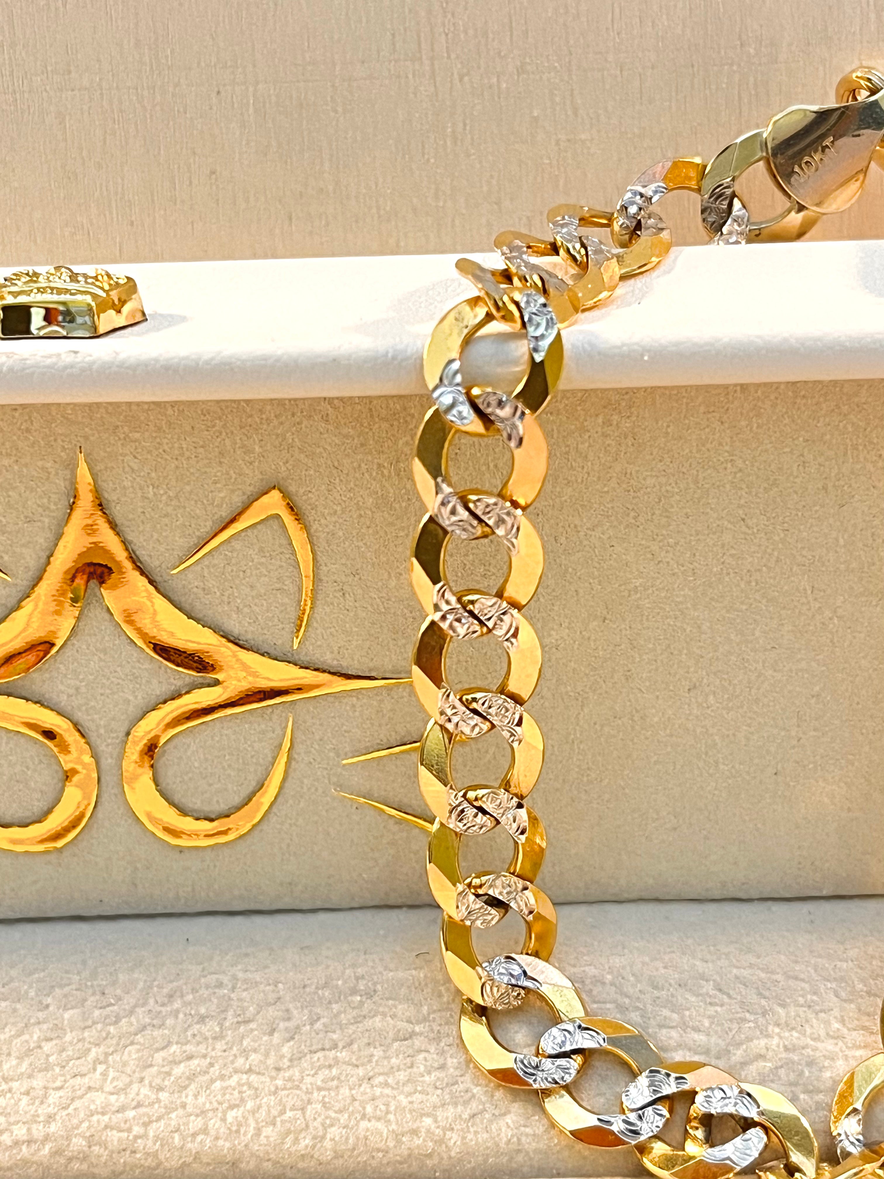Pulsera Cubana Diamantada 10K